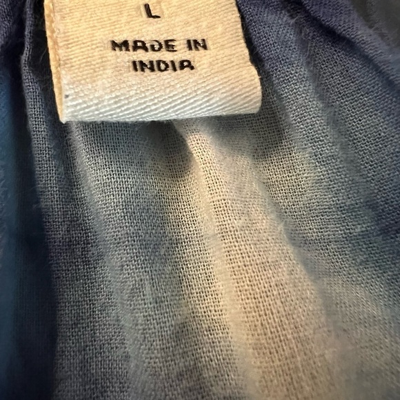 CAFFE MARRAKESH WOMENS BLUE TYE DYE TOP SIZE LARGE LIGHTWEIGHT AND FLOWY - Picture 5 of 11